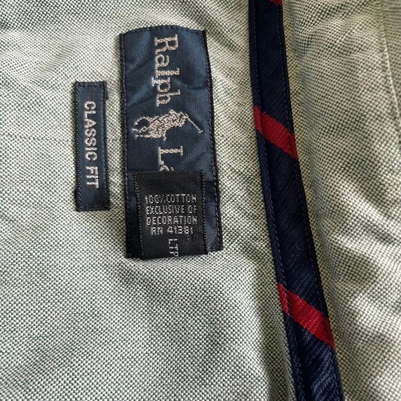 Ralph Lauren Men’s Light Sage Green Long Sleeve Button Up Shirt Size XXL - Picture 5 of 9